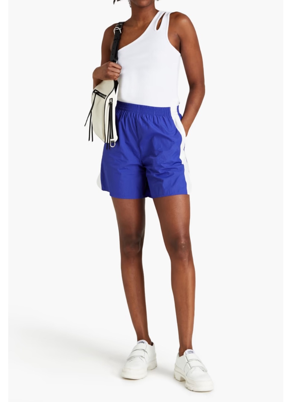 RAG & BONE Penn Two-Tone Nylon Shell Shorts Blue M